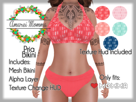 Second Life Marketplace - Amarei Momma [Priya Bikini]